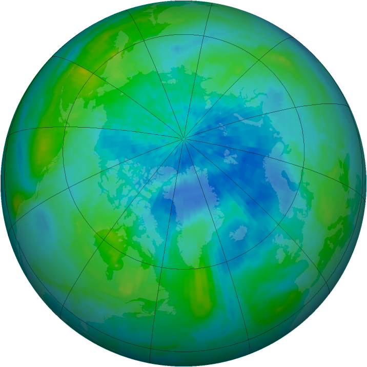 Arctic ozone map for 15 September 2002